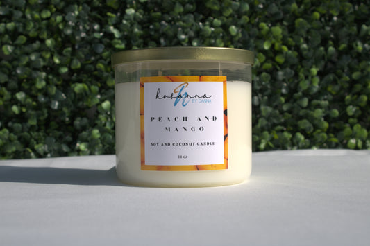 Peach and Mango Scented Candle